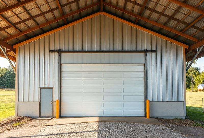 Pole barn roll up garage door